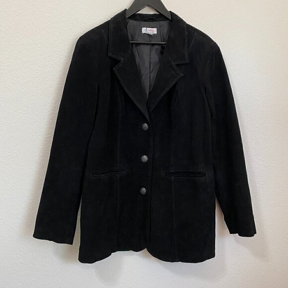 Vintage Denim & Company Genuine Suede Black Size Large - Picture 1 of 7